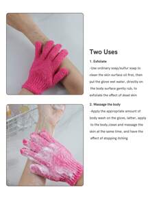 1 件去角质手套，清洁手套，去死皮沐浴去角质手套，适用于淋浴、水疗按摩、身体磨砂、沐浴、Bath And Body Works、客厅、卧室、浴室、家居装饰、旅行用品、婚礼、派对、生日、送给男士、妈妈、爸爸、朋友的礼物、新年、配饰、趣味礼物