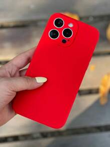 Tương thích với Ốp lưng điện thoại silicon trơn 16 - Đỏ - Xem 2