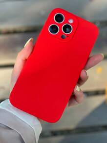 Tương thích với Ốp lưng điện thoại silicon trơn 16 - Đỏ - Xem 3