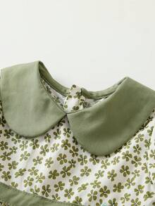 嬰兒碎花彼得潘領連衣裙帶配件髮箍 - 彩色 - 查看 5