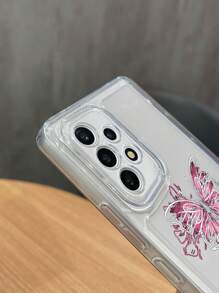 Butterfly Pattern Clear Phone Case - Multicolor - View 3