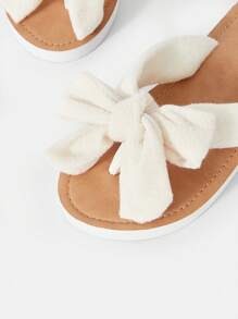 Styleloop 時尚女式人字拖，蝴蝶結裝飾拖鞋 - 杏色 - 查看 5