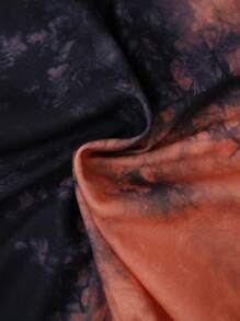 SHEIN 2件套男童紮染多彩休閒運動短袖T恤和短褲，適合度假，寬鬆百搭，春夏 - 彩色 - 查看 8