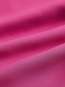 GENKIRA Quần đùi nữ mép màu trơn Giải trí - Màu Hồng Tươi - Xem 3