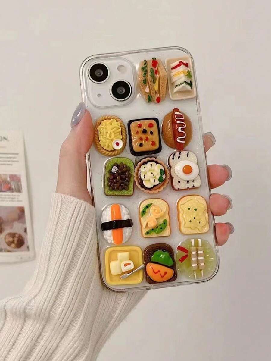 Ốp lưng điện thoại TPU chống sốc họa tiết thực phẩm 3D độc đáo mới tương thích với iPhone 11/12/13/14/15/16 Pro Max - Nhiều màu - Xem 1