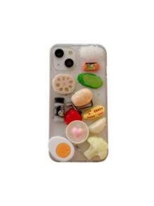 Vỏ điện thoại trong suốt trang trí rau củ 3D - Nhiều màu - Xem 4