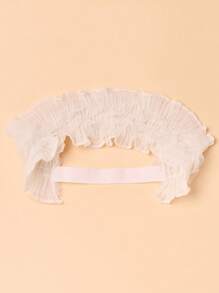 Baby Ruffle Trim Hair Band Love Valentine - Beige - View 1