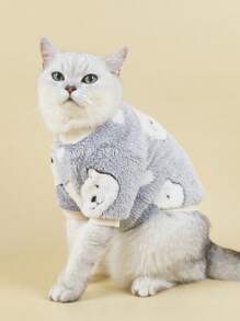 PETSIN 1入組卡通熊圖案寵物運動衫適用於貓&小狗 - 彩色 - 查看 2