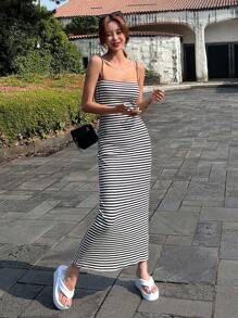 DAZY Striped Print Cami Dress Sundress