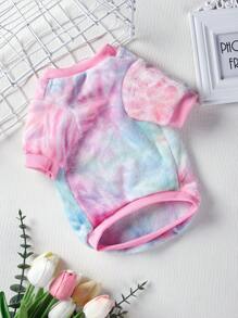 PETSIN 1入組紮染圖案寵物運動衫適用於貓和小狗 - 彩色 - 查看 3