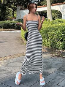 DAZY Striped Print Cami Dress Sundress