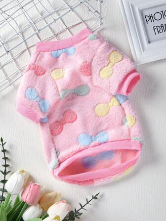 PETSIN 1 pieza Sudadera de mascota con patrón de lazo para gatos & perros