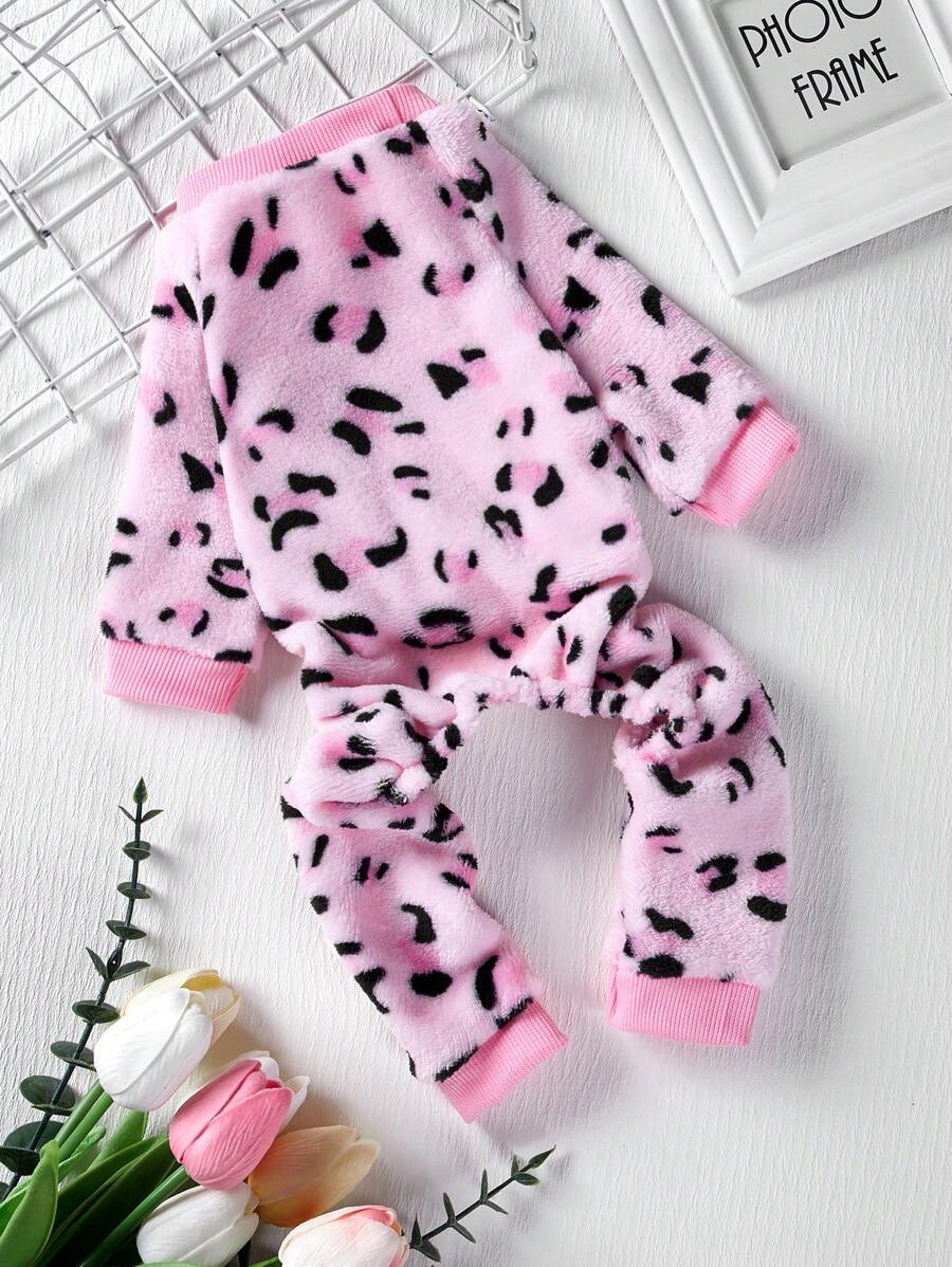 1pc Leopard Pattern Pet Jumpsuit For Cats & Dogs
