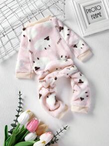 bộ áo liền quần thú cưng họa tiết hoạt hình cho chó mèo - Nhiều màu - Xem 1