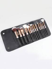 1個銀色化妝刷組織袋,有15個插槽,便攜式化妝包 - 銀色 - 查看 1