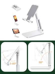 Giá đỡ điện thoại để bàn có thể gập lại 1 cái - trắng - Xem 4