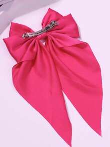 1pc Fresh And Simple Simple Elegant Solid Color Spring Hair Clip - Hot Pink - View 3