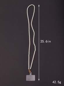 1pc Faux Pearl Beaded Phone Lanyard Gifts For Mother, Family, Friends, Birthday, Holiday Phone Charm, Phone Chain
