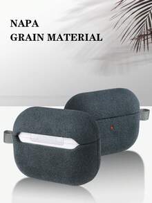 Funda compatible con Airpods unicolor PU - Gris - Ver 2