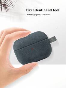 Funda compatible con Airpods unicolor PU - Gris - Ver 3