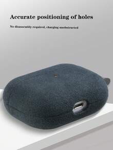 Funda compatible con Airpods unicolor PU - Gris - Ver 4