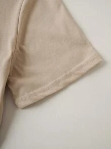 SHEIN Essnce Butterfly Print Tee - Apricot - View 4