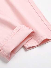 Jeans ajustados desgastados y desgarrados para hombre - Rosa - Ver 4