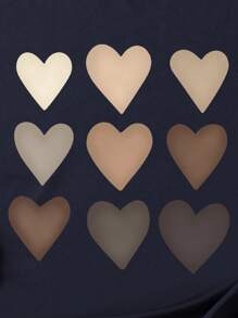 SHEIN EZwear 大碼愛心圖案T恤 - 藏蓝色 - 查看 3