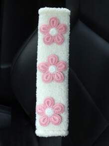 2pcs Car Seat Belt Shoulder Pad With Flower Design - Multicolor - View 1