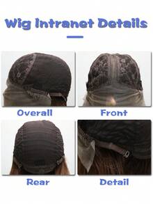 化學纖維T形蕾絲棕色的漸變直發女性假髮