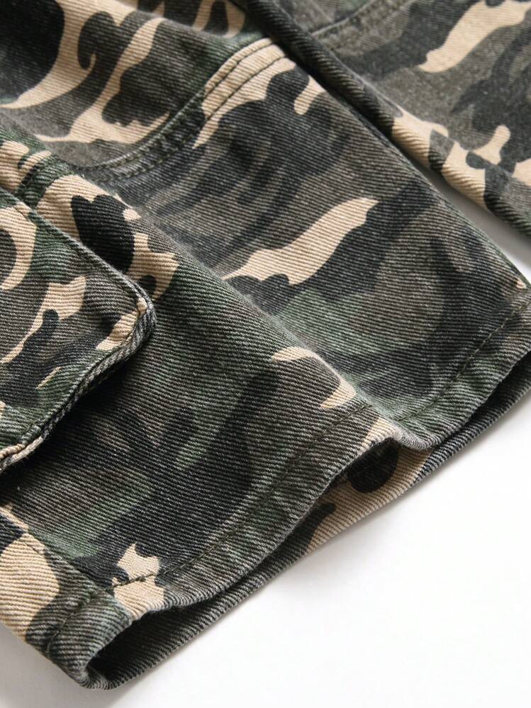 Heren Denim shorts Katoen Camouflage print Klepzak Cargo - Veel kleurig - Bekijken 5