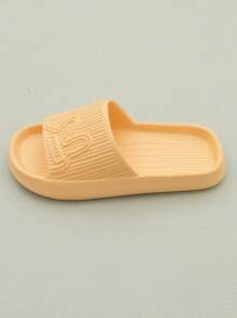 女士輕便字母細節時尚黃色拖鞋 - 黃色 - 查看 5