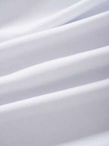 INAWLY Letter Graphic Drawstring Waist Joggers - White - View 6