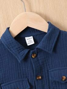 Baby Boy Reversible Pocket Shirt Romper