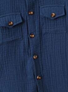 Baby Boy Reversible Pocket Shirt Romper