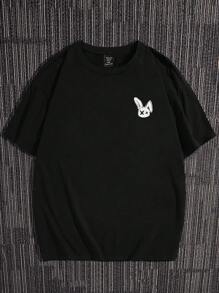 Comfortcana Plus Size Rabbit & Slogan Graphic Drop Shoulder Tee MIX AND MATCH For Summer