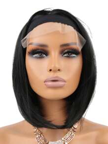 1pc Elastic Band For Wig Edge, Lace Melting Band With Adjustable Hook And Loop - Black - View 2