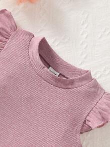 Baby Girl Ruffle Trim Tee