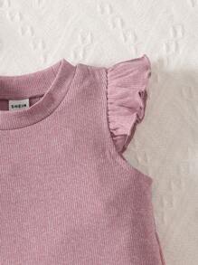 Baby Girl Ruffle Trim Tee