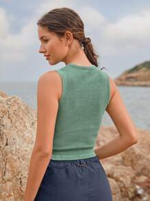 In My Nature Áo crop top phong cách Mỹ cổ điển, bạc màu, thích hợp cho các hoạt động thể thao ngoài trời, leo núi, đi làm trong thành phố. - Màu xanh Bạc hà - Xem 5