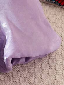 Đầm Gái Tương phản ren màu trơn Giải trí - Màu Lilac Tím - Xem 3