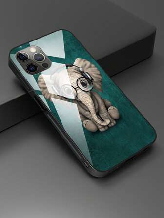 GLANDOTU Elefanten Muster PC Handyhülle für Herren