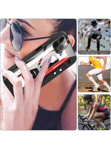 GLANDOTU 復古織帶玻璃後TPR聚氨酯矽膠難防震手機殼與三星兼容星系iPhone,小米和其他型號 - 彩色 - 查看 5