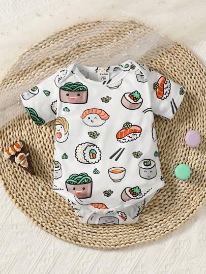 SHEIN Baby Boy Sushi Print Bodysuit