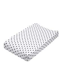 Baby Plus Sign Pattern Fitted Sheet - Black and White - View 1