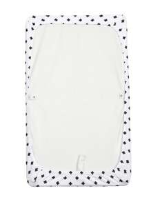Baby Plus Sign Pattern Fitted Sheet - Black and White - View 2