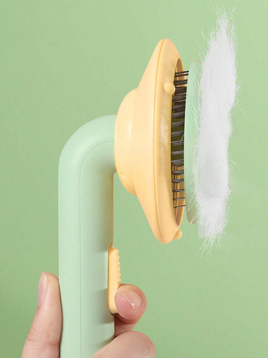 1pc Random Color Pet Comb, Grooming Tool For Pets, Comfortable Massager For Cats And Dogs, Pet Cleaning Product - Multicolor - View 1