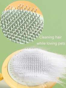 1pc Random Color Pet Comb, Grooming Tool For Pets, Comfortable Massager For Cats And Dogs, Pet Cleaning Product - Multicolor - View 6