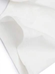 ROMWE MEN Street Life 男士蝴蝶蜘蛛&字母圖案T恤 - 白色 - 查看 3