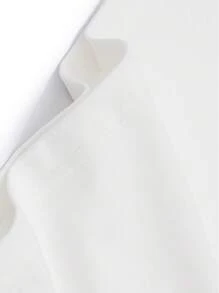 ROMWE MEN Street Life 男士蝴蝶蜘蛛&字母圖案T恤 - 白色 - 查看 4